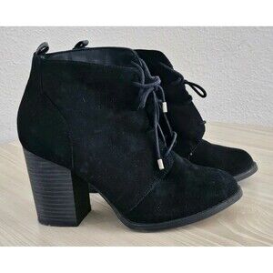 Call It Spring Women's Booties Suede Black Casual Size 7.